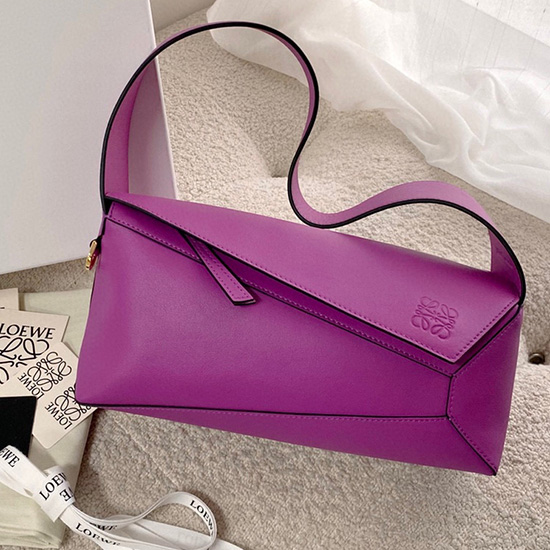 Loewe Puzzle Hobo Shoulder Bag Purple 51067