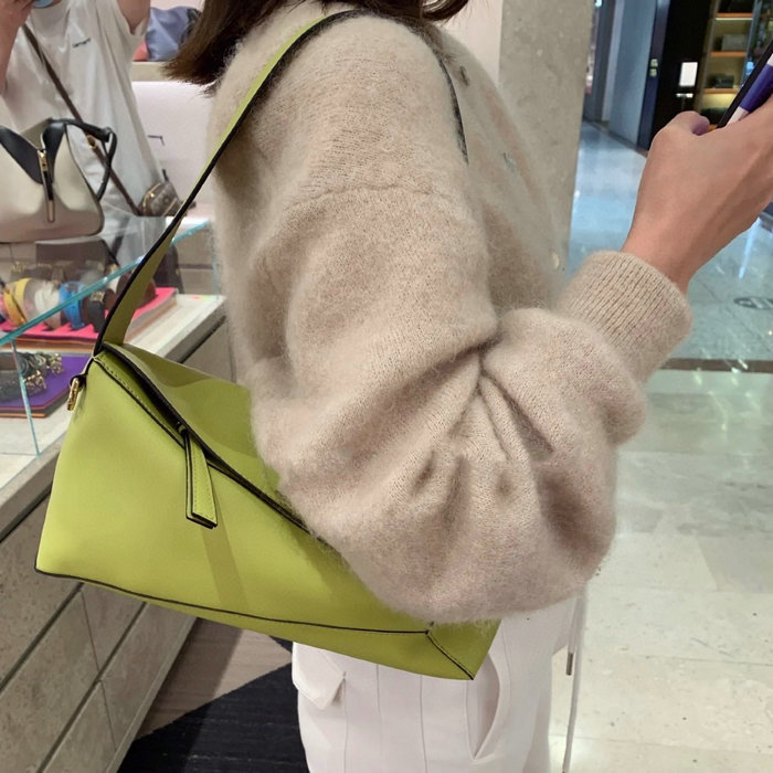 Loewe Puzzle Hobo Shoulder Bag Yellow 51067