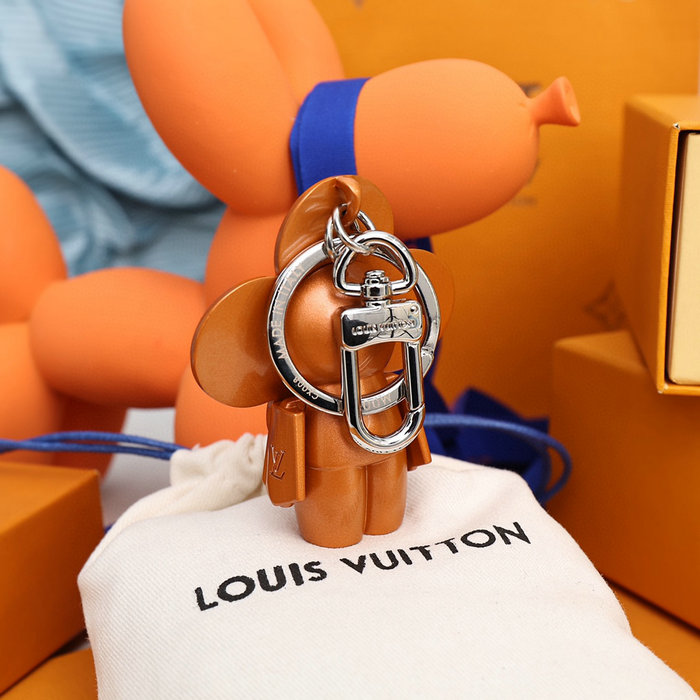 Louis Vuitton Bag Charm and Key Holder Orange M00484