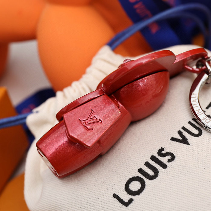 Louis Vuitton Bag Charm and Key Holder Red M00484