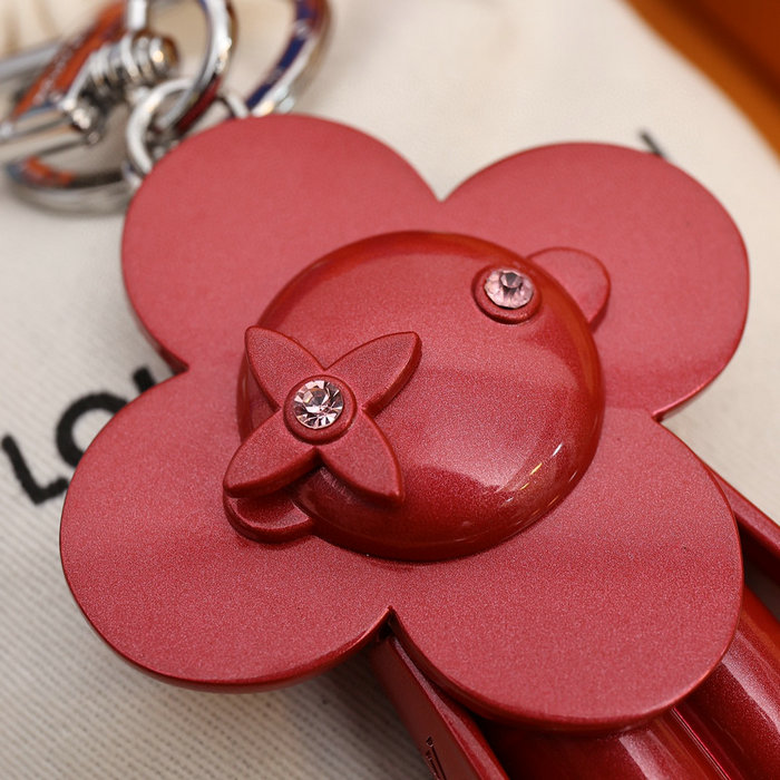 Louis Vuitton Bag Charm and Key Holder Red M00484