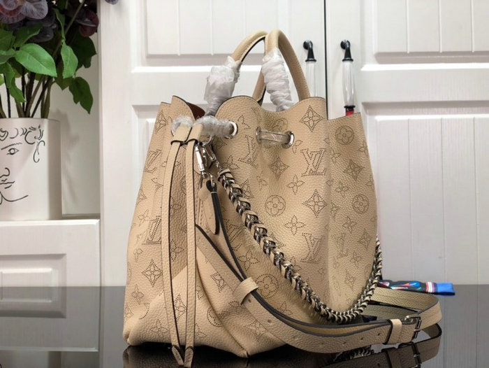 Louis Vuitton Mahina Leather Bella Tote Cream M59200