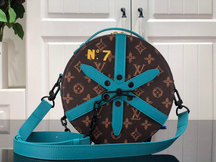 Louis Vuitton Monogram Canvas Wheel Box Blue M59706