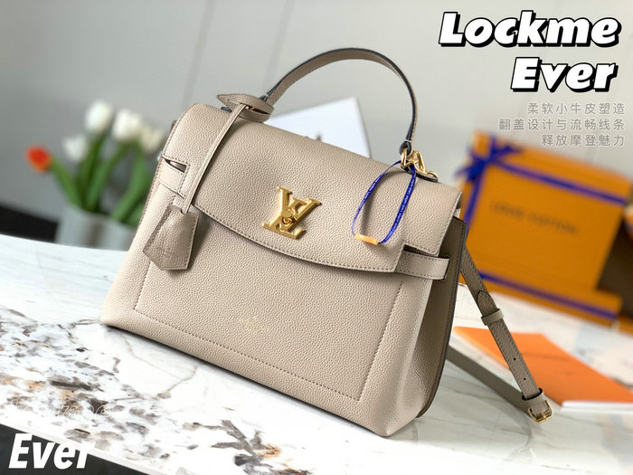 Louis Vuitton Soft Calfskin Lockme Ever Grey M52787