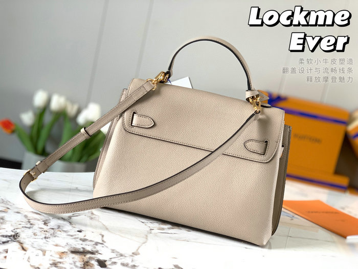 Louis Vuitton Soft Calfskin Lockme Ever Grey M52787