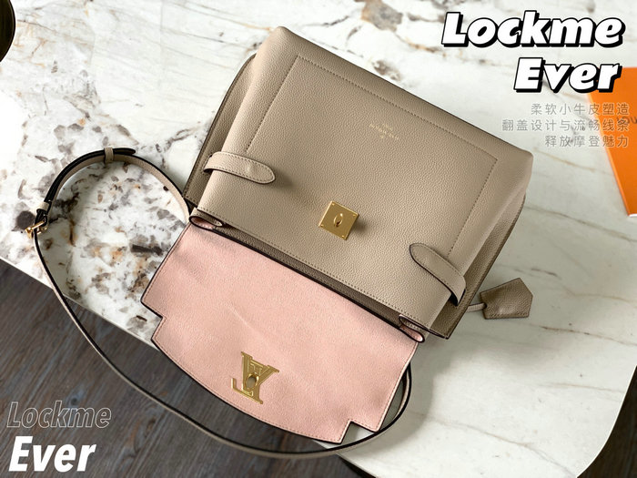 Louis Vuitton Soft Calfskin Lockme Ever Grey M52787