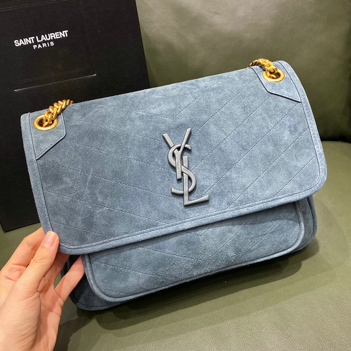 Saint Laurent Medium Niki Shoulder Bag Blue 633158