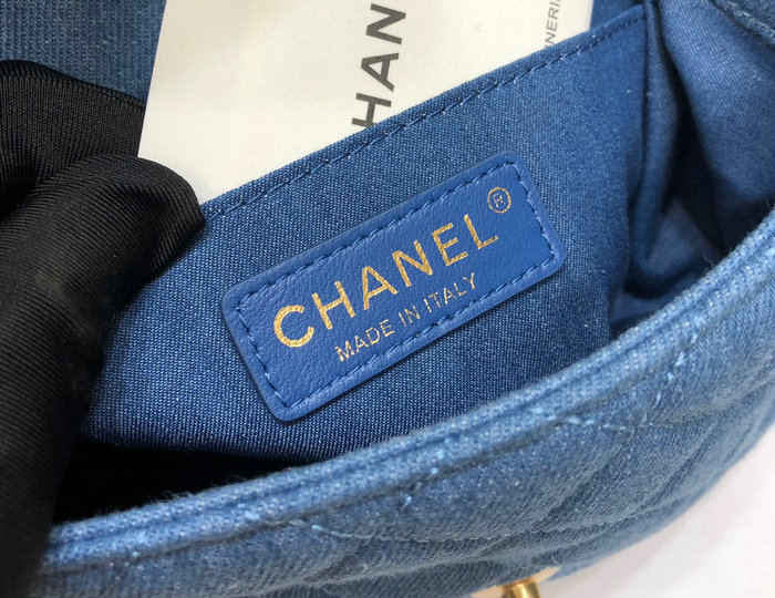 Chanel Denim Mini Flap Bag Blue AS1786