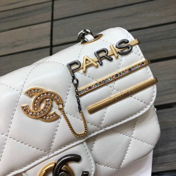 Chanel Mini Flap Bag White AS2978