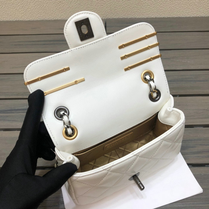 Chanel Mini Flap Bag White AS2978