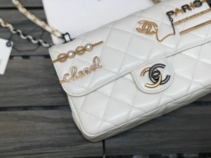 Chanel Small Flap Bag White AS2979