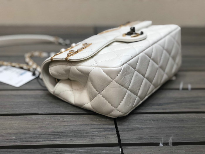 Chanel Small Flap Bag White AS2979