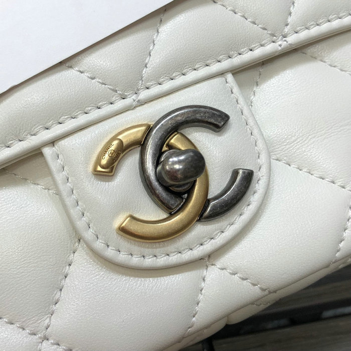 Chanel Small Flap Bag White AS2979