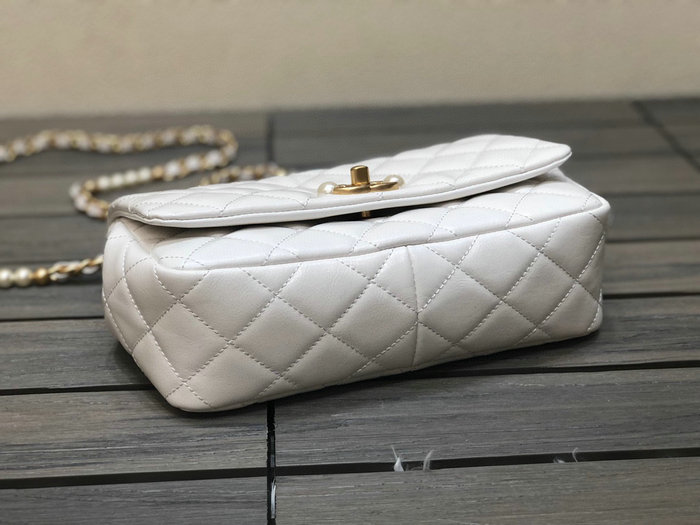 Chanel Small Flap Bag White AS3001