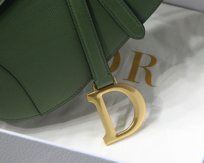 Dior Grained Calfskin Saddle Bag Green DM9001