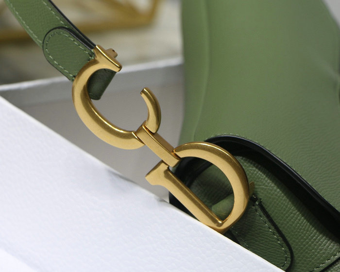 Dior Grained Calfskin Saddle Bag Green DM9001