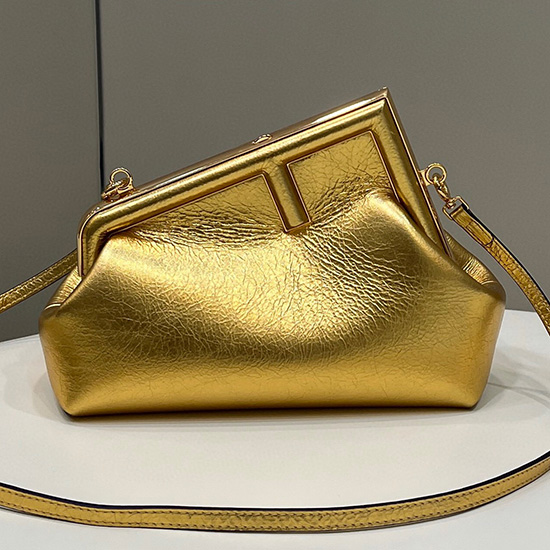 Fendi First Small Leather Bag Gold F80033