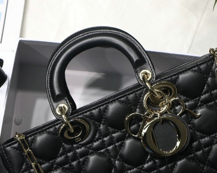 Lady D-joy Lambskin Bag Black D6001