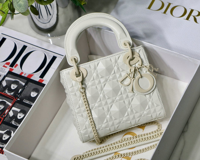 Mini Lady Dior Bag White DM6003