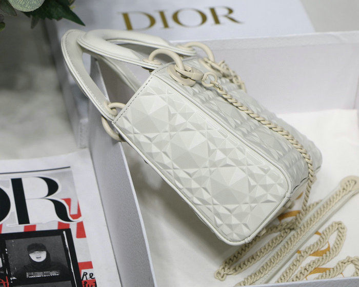 Mini Lady Dior Bag White DM6003