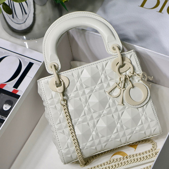 Mini Lady Dior Bag White DM6003