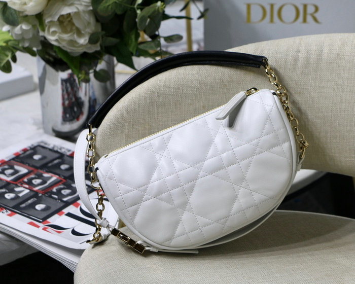 Small Dior Vibe Hobo Bag White DM8022