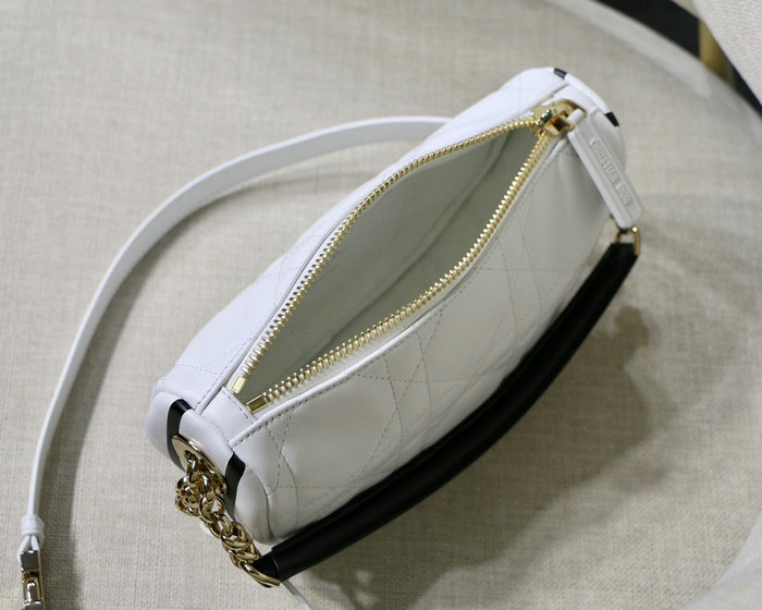 Small Dior Vibe Hobo Bag White DM8022