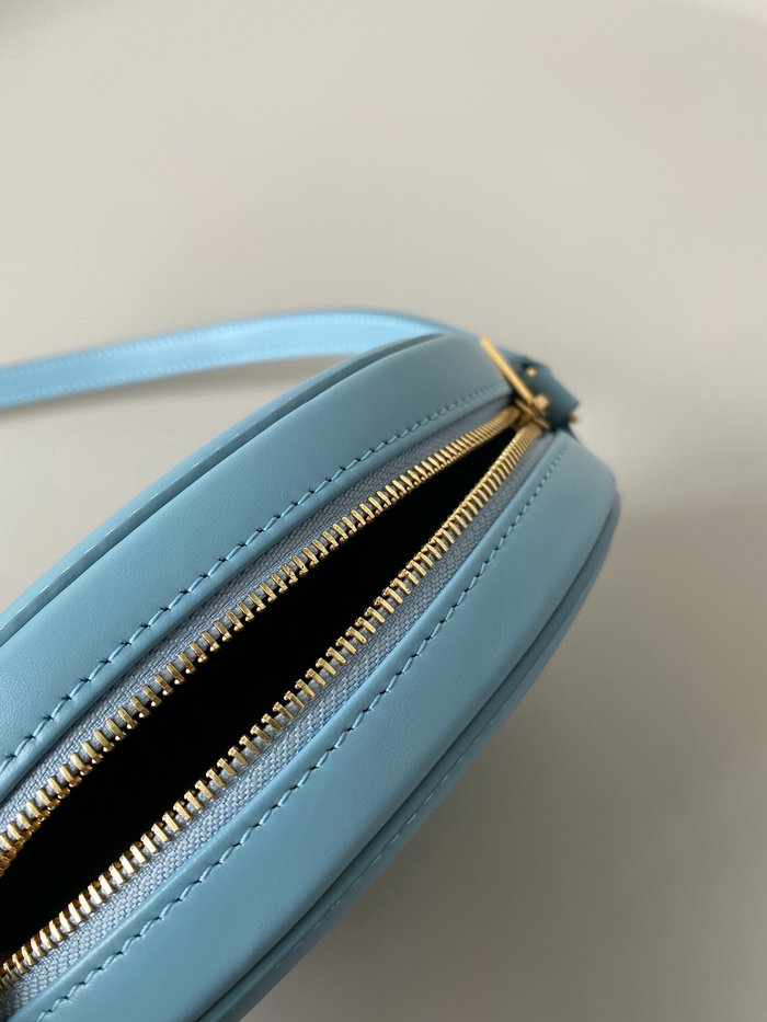 Celine Crossbody Oval Purse Cuir Triomphe Blue C35507