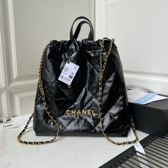 Chanel Calfskin Shopping Tote Black AS3133