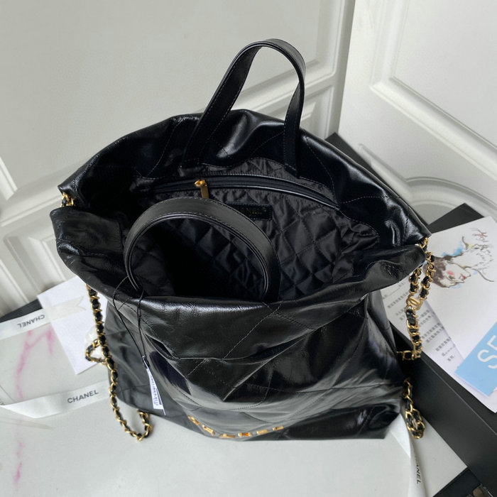 Chanel Calfskin Shopping Tote Black AS3133