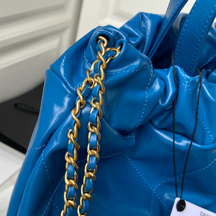 Chanel Calfskin Shopping Tote Blue AS3133