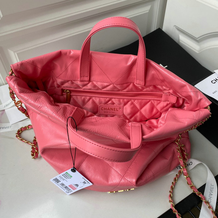 Chanel Calfskin Shopping Tote Rose AS3133