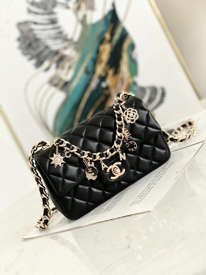 Chanel Lambskin Flap Bag Black AS2326