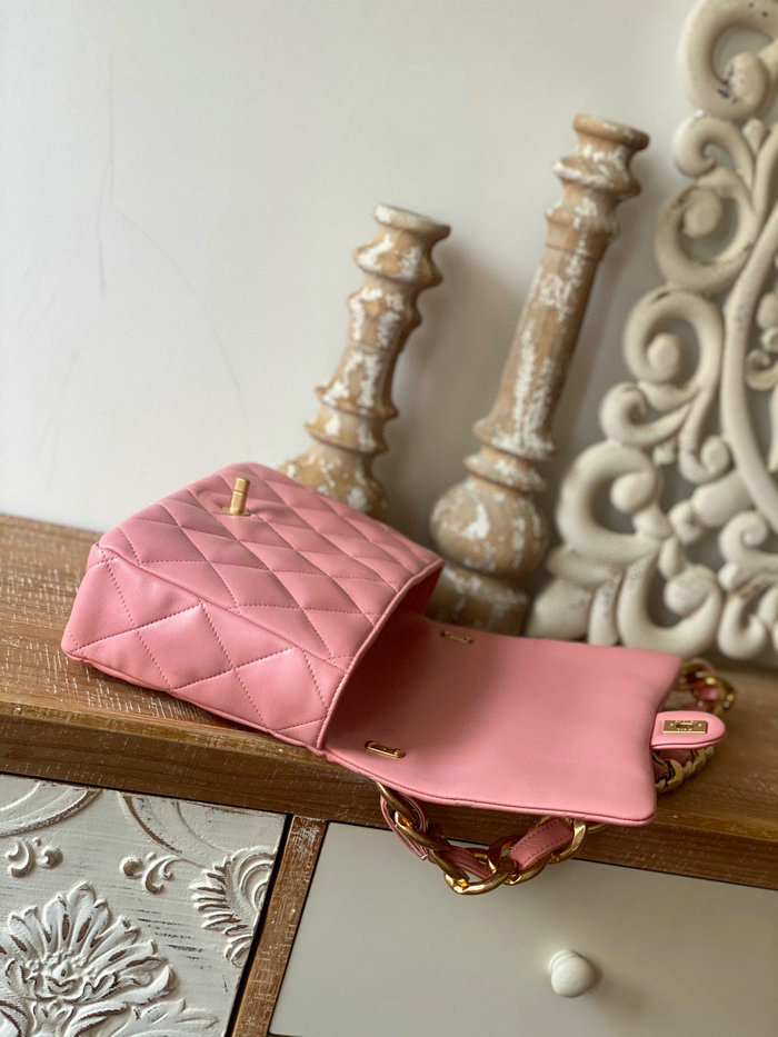 Chanel Lambskin Large Flap Bag Pink AS3215