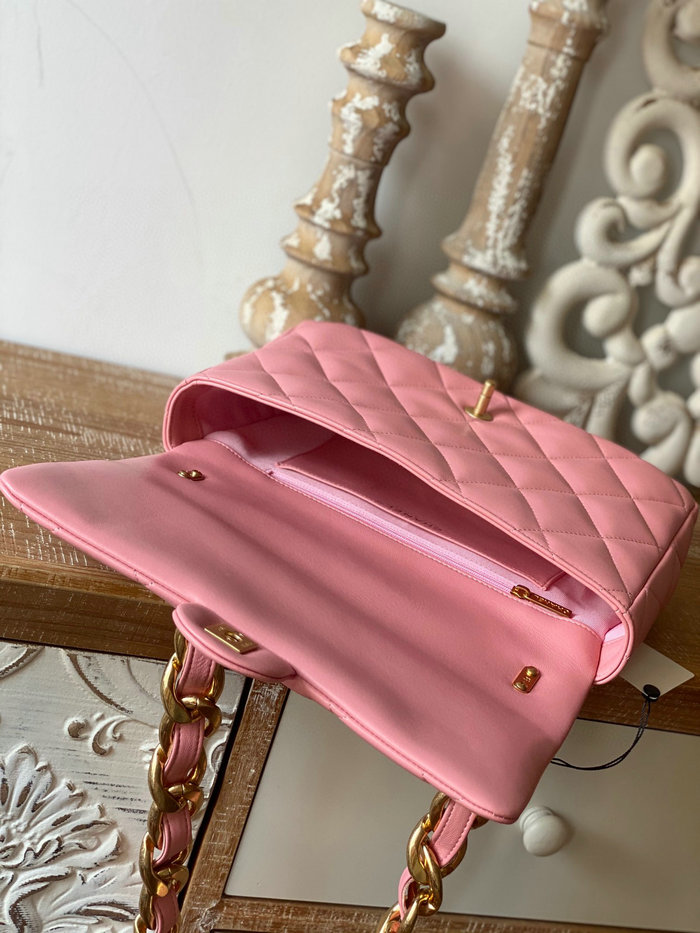 Chanel Lambskin Large Flap Bag Pink AS3215