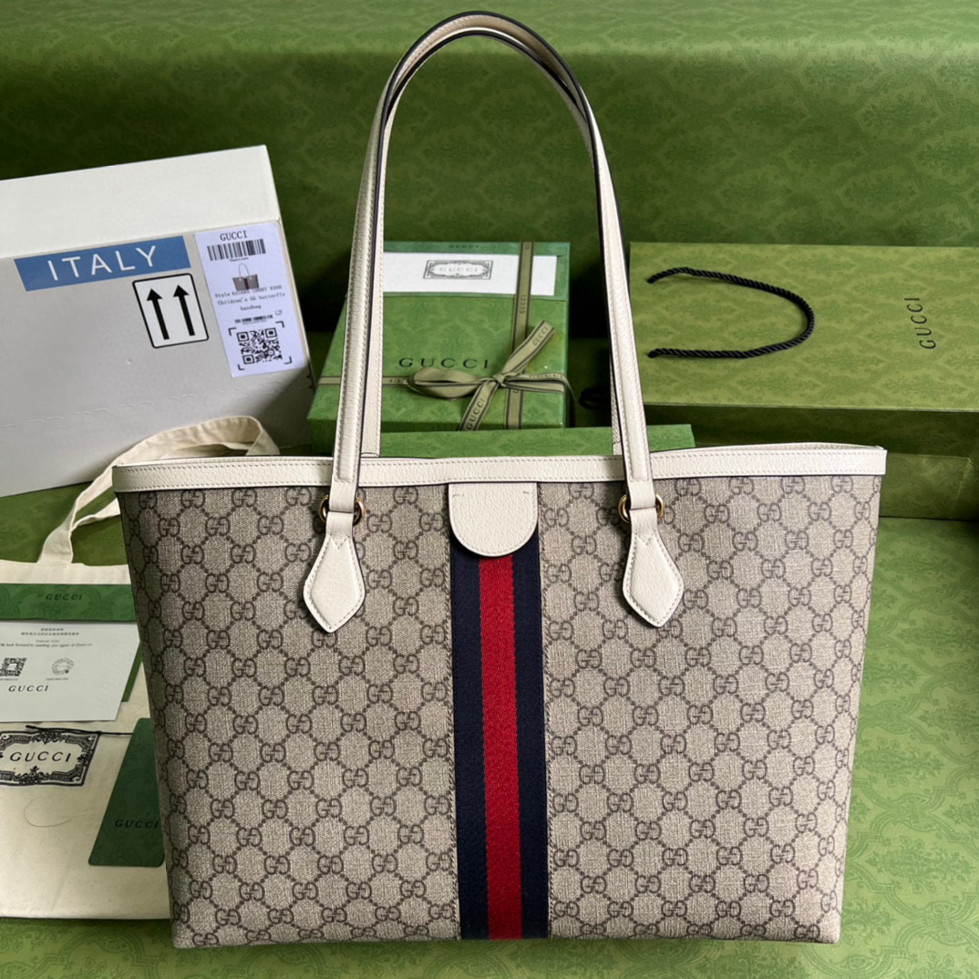 Gucci Ophidia GG Medium Tote White 631685