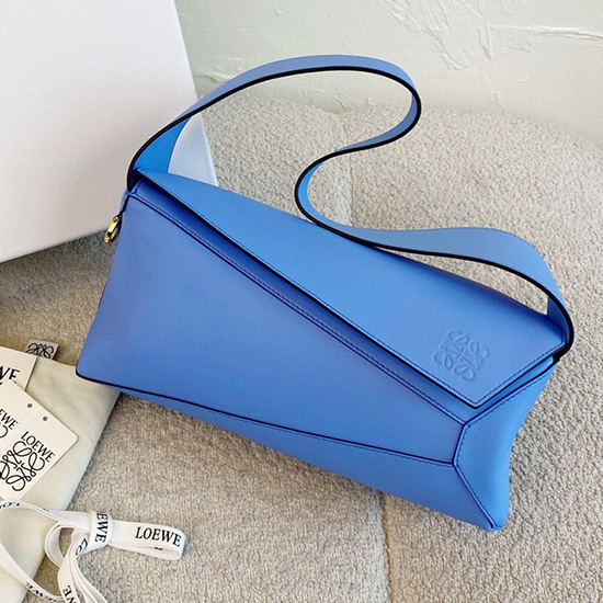 Loewe Puzzle Hobo Shoulder Bag Blue L51067