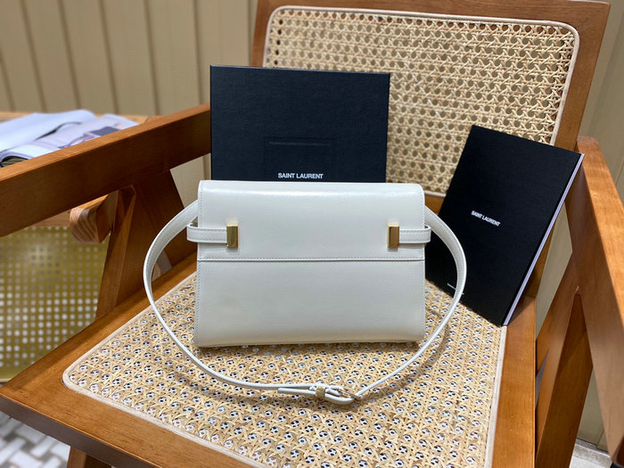 Saint Laurent Manhattan Small Shoulder Bag White 675626