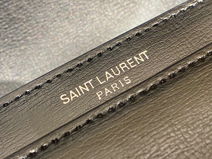 Saint Laurent Medium Sunset Bag Black with Silver 442906