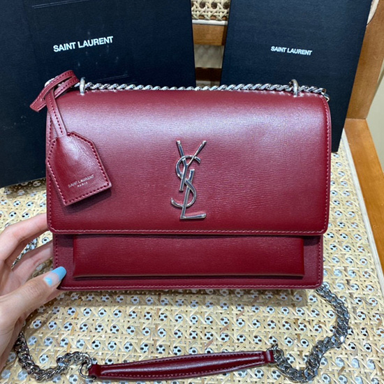 Saint Laurent Medium Sunset Bag Red 442906