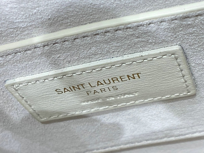 Saint Laurent Medium Sunset Bag White with Gold 442906