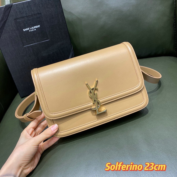 Saint Laurent Solferino Medium Satchel Beige 634305