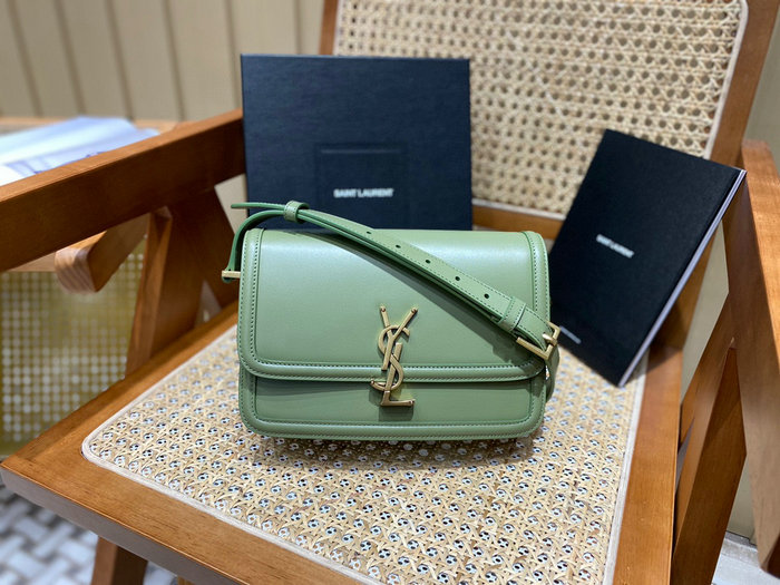 Saint Laurent Solferino Medium Satchel Green 634305