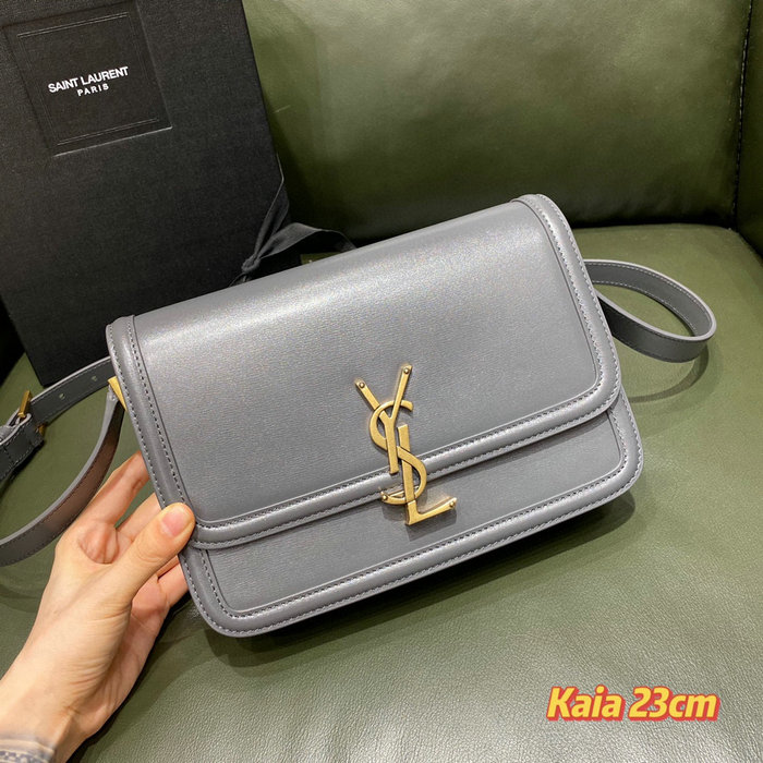 Saint Laurent Solferino Medium Satchel Grey 634305