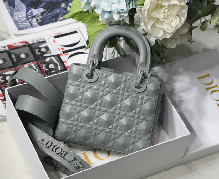 Small Lady Dior My Abcdior Bag Grey DM6004