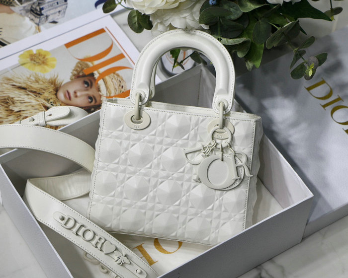 Small Lady Dior My Abcdior Bag White DM6004