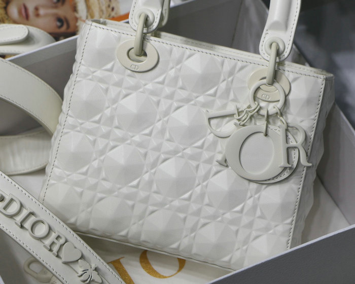 Small Lady Dior My Abcdior Bag White DM6004