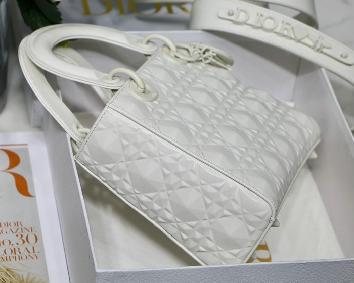 Small Lady Dior My Abcdior Bag White DM6004