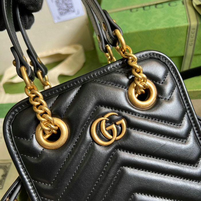 Gucci GG Marmont matelasse mini bag Black 696123