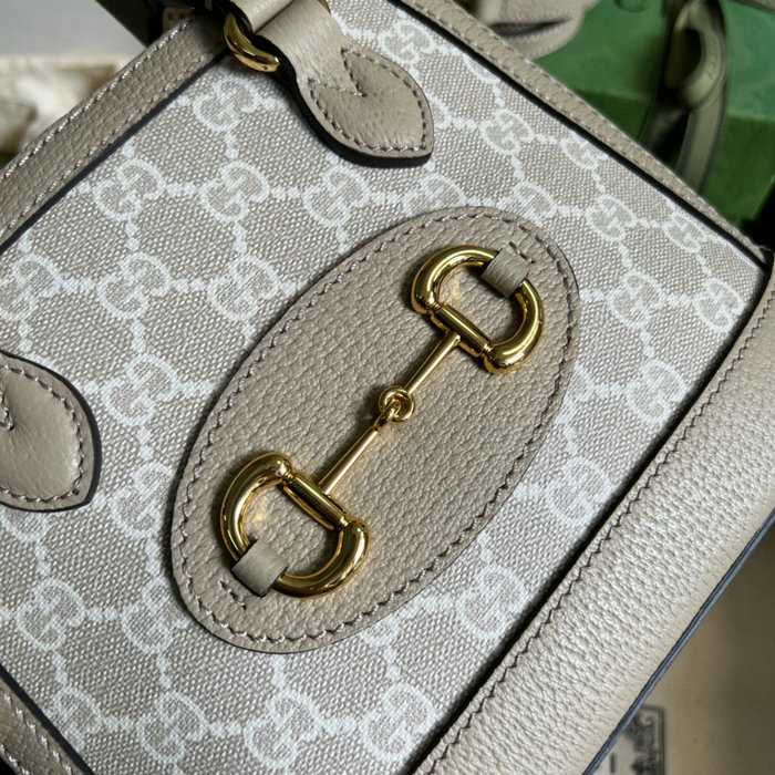 Gucci Horsebit 1955 Small Handbag White 677212